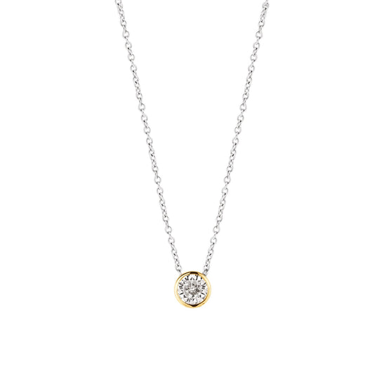 CZ Bezel Solitaire Necklace