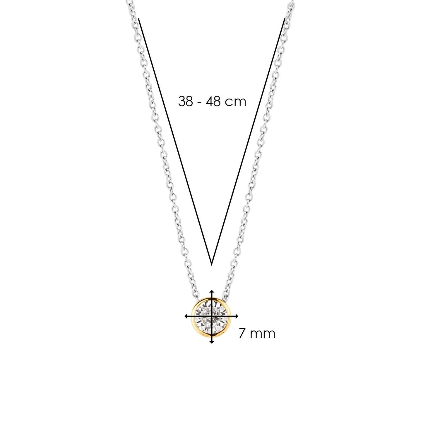 CZ Bezel Solitaire Necklace