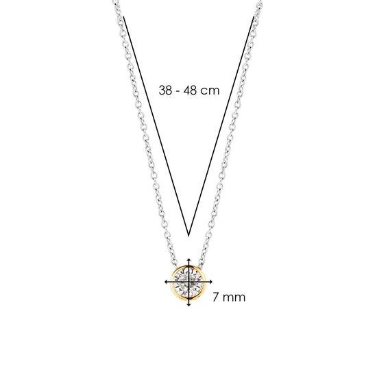 CZ Bezel Solitaire Necklace