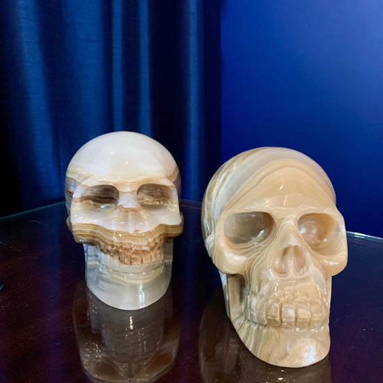 Amber Onyx Polished Skull