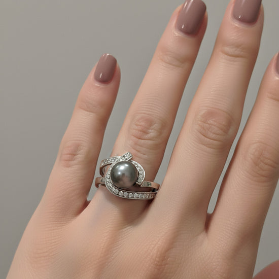 Pearl Swirl Bypass Ring