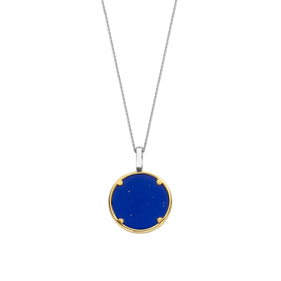 Navy Blue Gold Plate Celestial Necklace