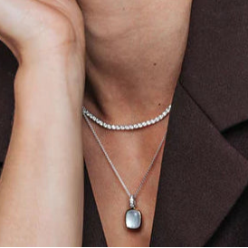 Mother Of Pearl Bezel Necklace