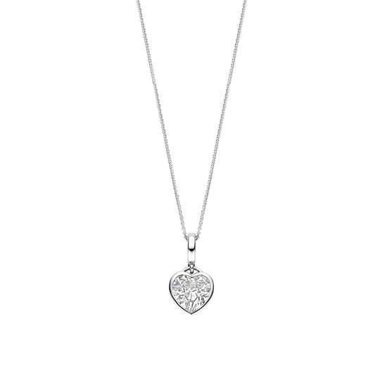 Cubic Zirconia Heart Pendant Necklace