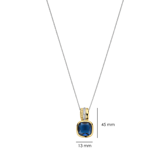 Blue Cushion Necklace
