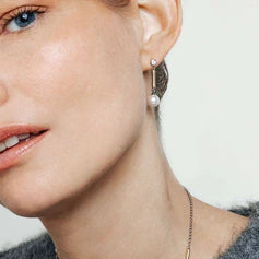 Gold Plated Bar Pearl Drops