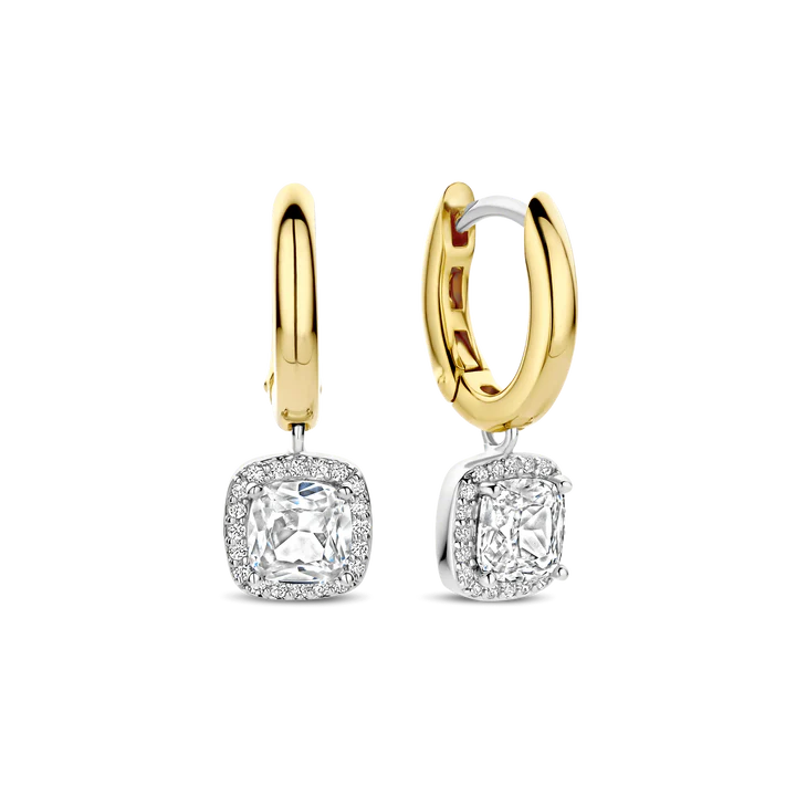 Cushion Halo Hoop Dangle