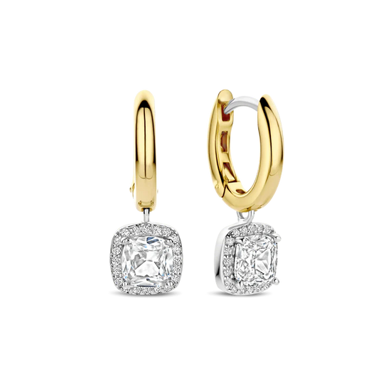 Cushion Halo Hoop Dangle
