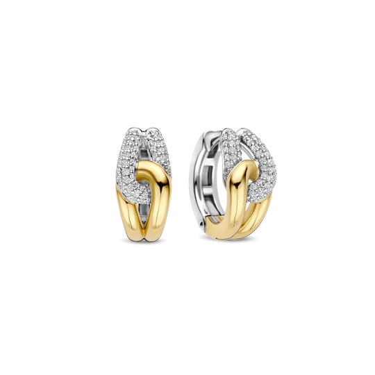 Connected Cubic Zirconia Hoops