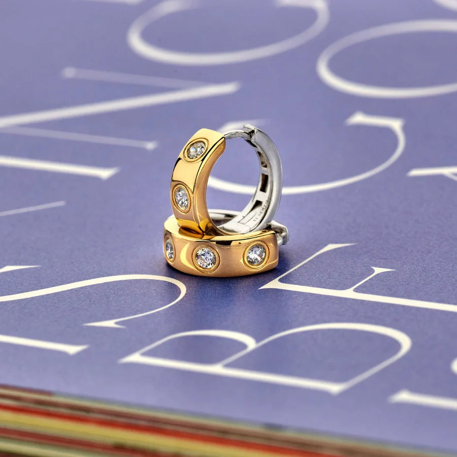 "Clarissa" Flush CZ Hoops