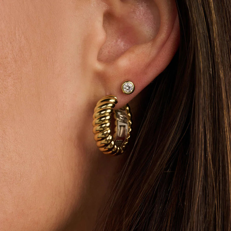 CZ Bezel Studs