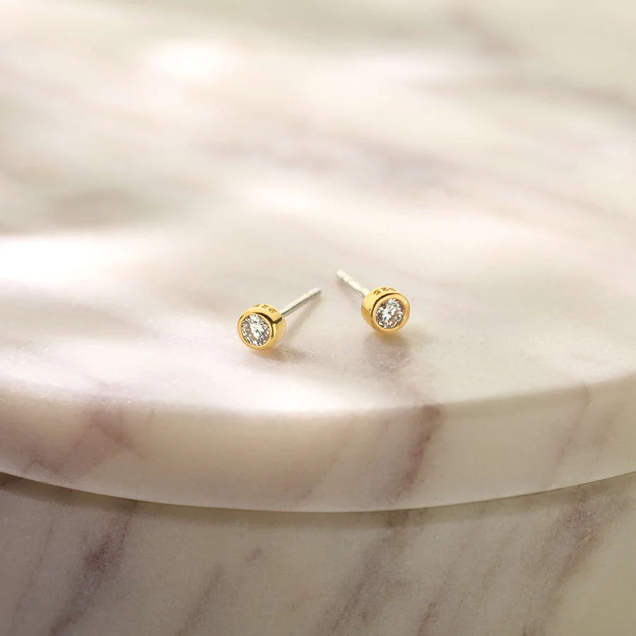 CZ Bezel Studs
