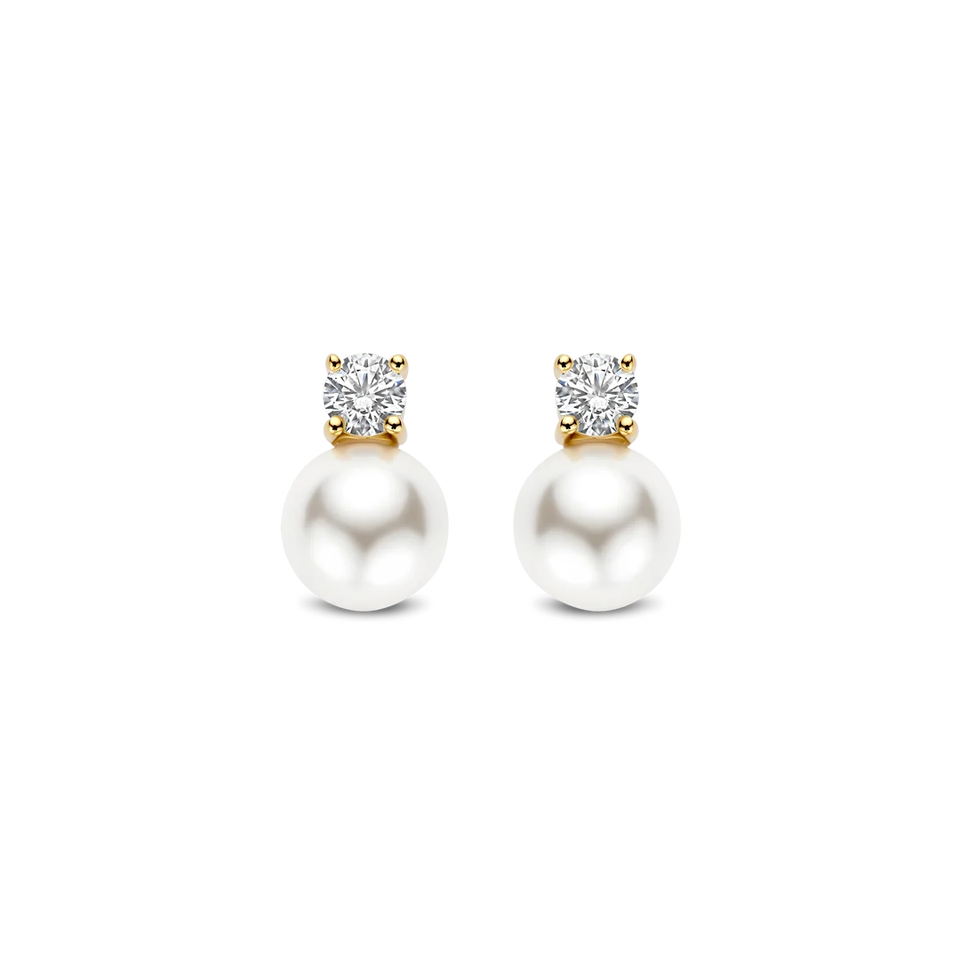 Classic Pearl CZ Post Earring