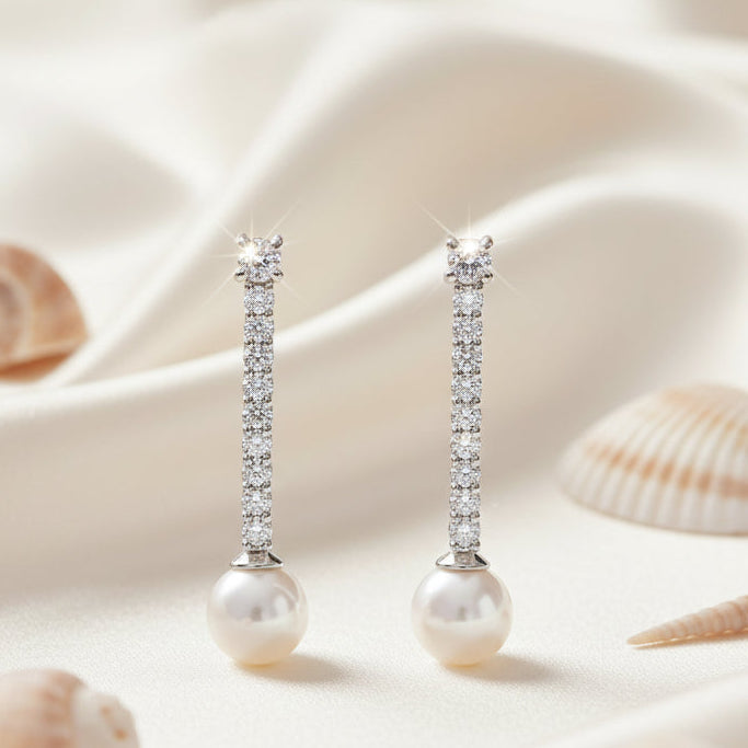 Cubic Zirconia Pearl Drop