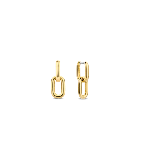paperclip huggie dangle earrings
