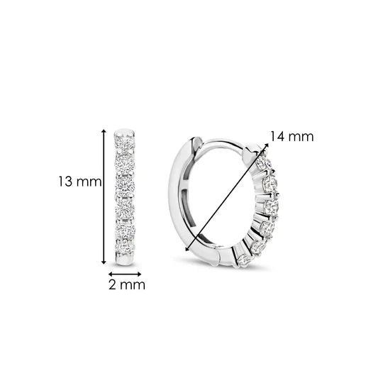 CZ Hinged Hoop Earring