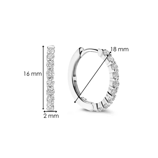 CZ Hinged Hoop Earring