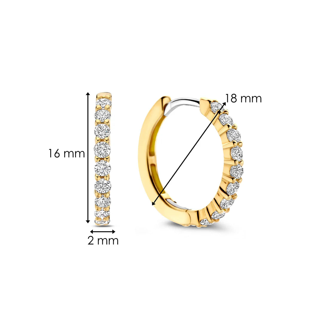 CZ Hinged Hoop Earring