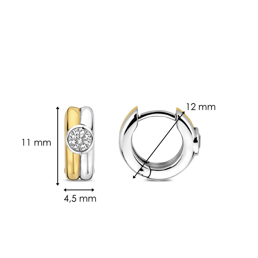 Two Tone Double Line Hoop