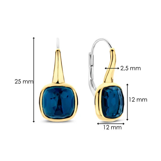 Blue CZ Cushion Drops