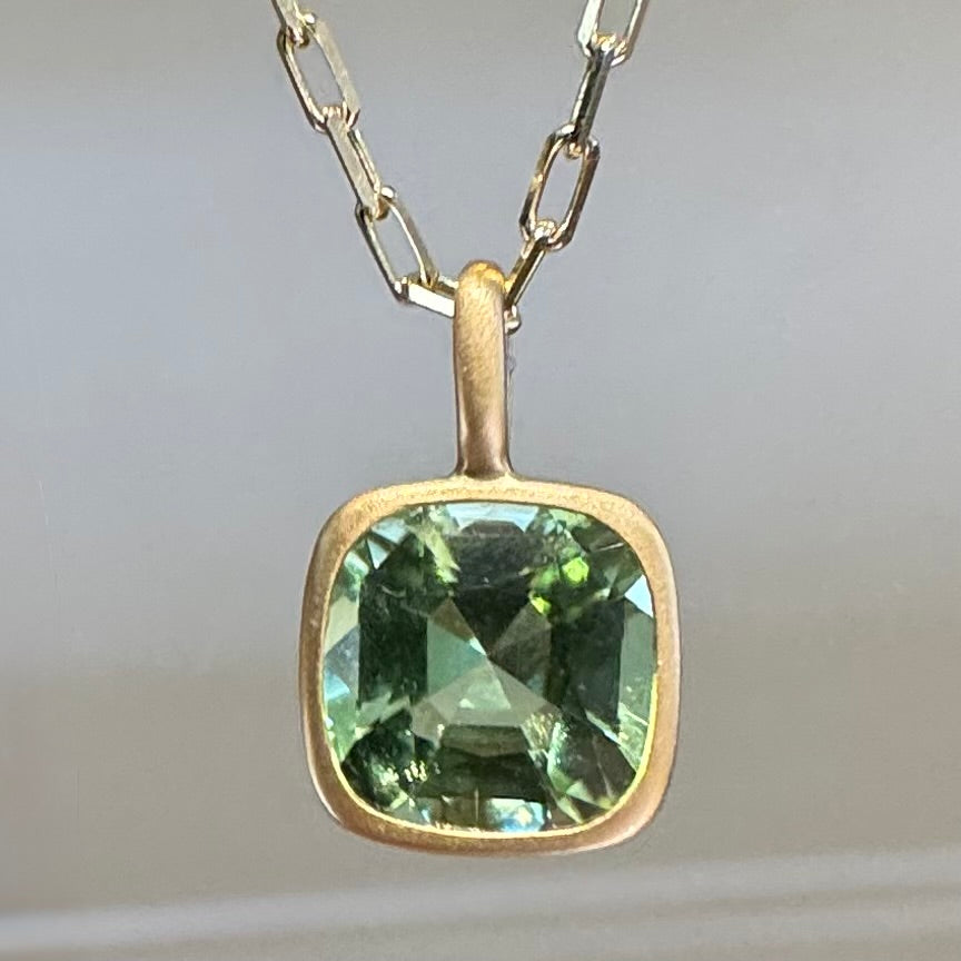 Minty Peridot Pendant