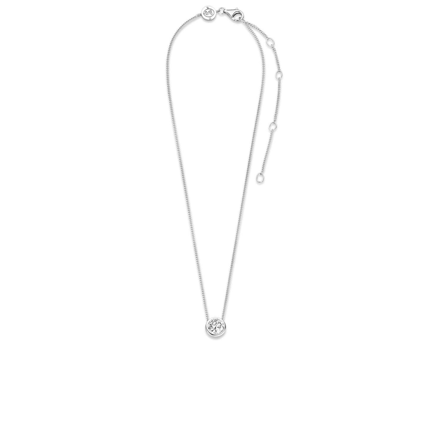 CZ Bezel Solitaire Necklace