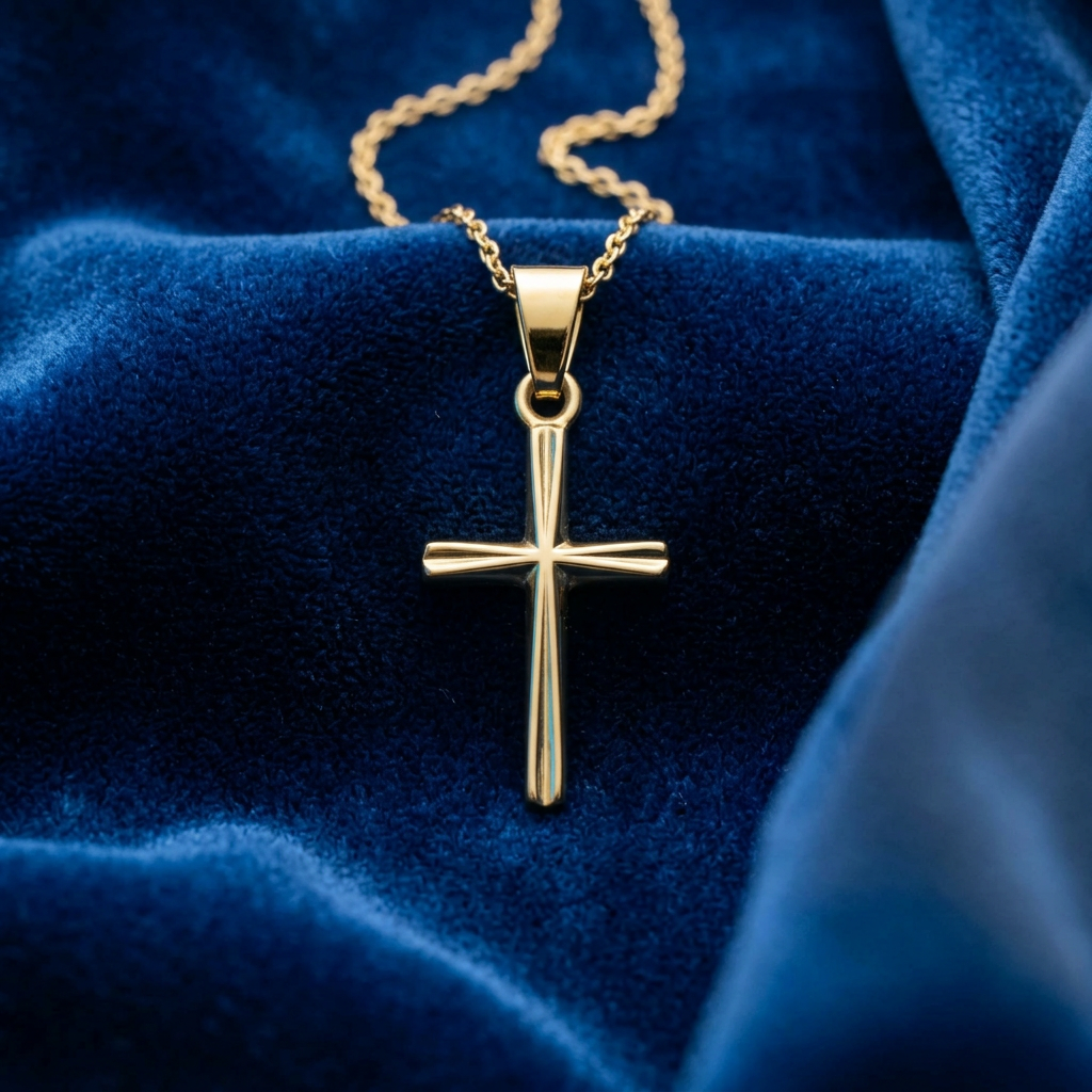 Contour Cross Necklace