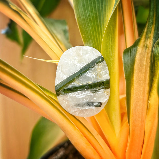 Tourmalinated Quartz Oval