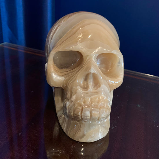Amber Onyx Polished Skull