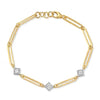 Open Link Hammered Bracelet