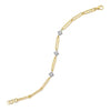 Open Link Hammered Bracelet