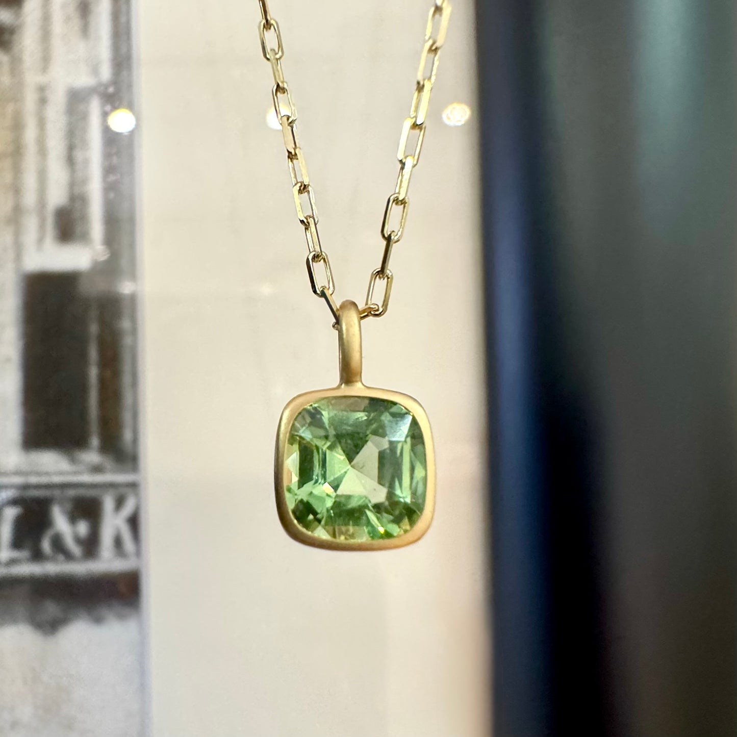 Minty Peridot Pendant