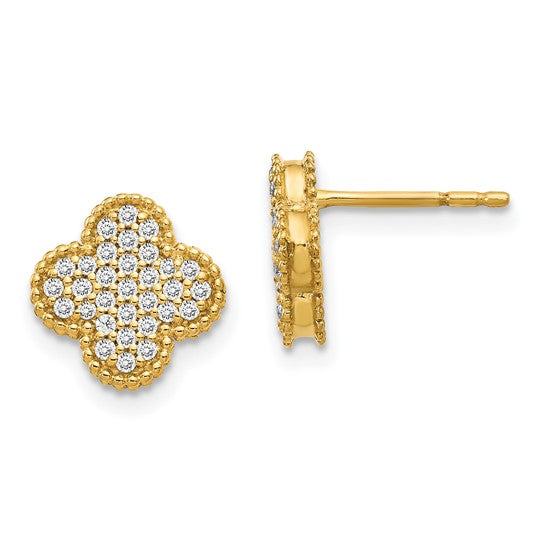 Diamond Quatrefoil Studs