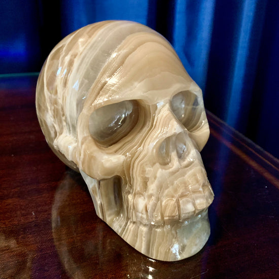 Amber Onyx Polished Skull