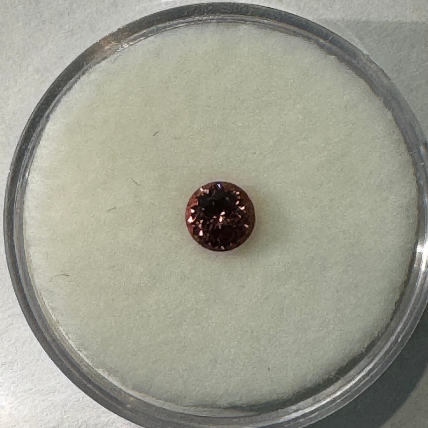 Round Brown/Orange Zircon, 0.55ct