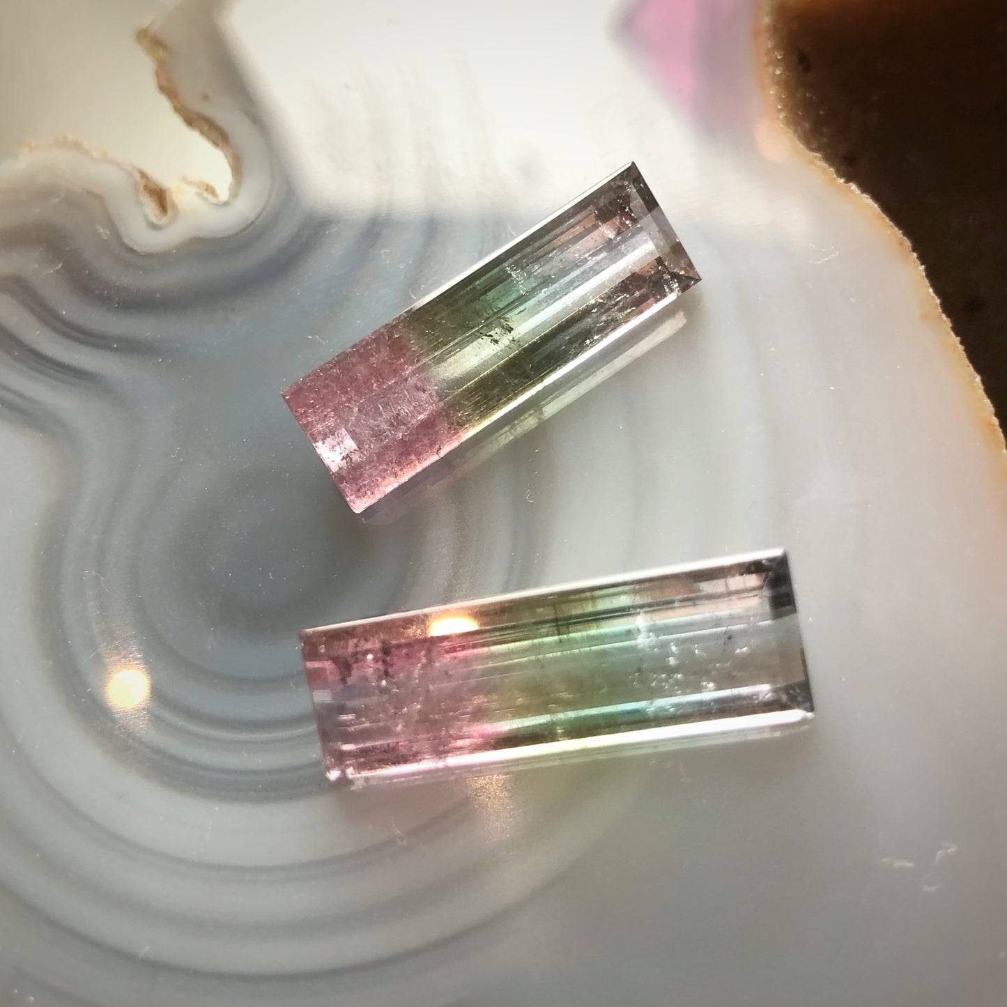 Quad Color Tourmaline Pair, 18.47 Ctw