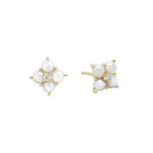 Pearl and Diamond Earrings