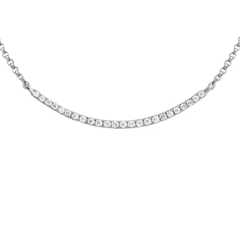 Diamond Curved Necklace