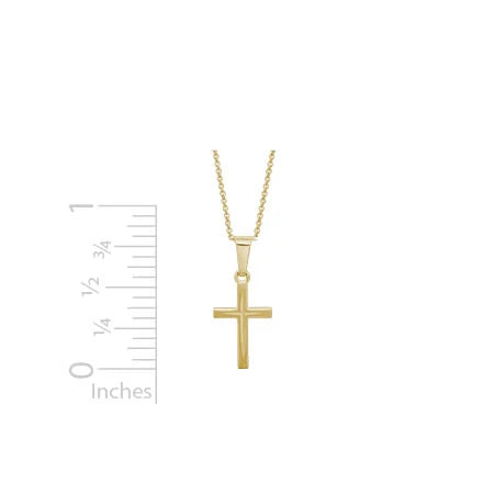 Matte Gold Diamond Cut Cross