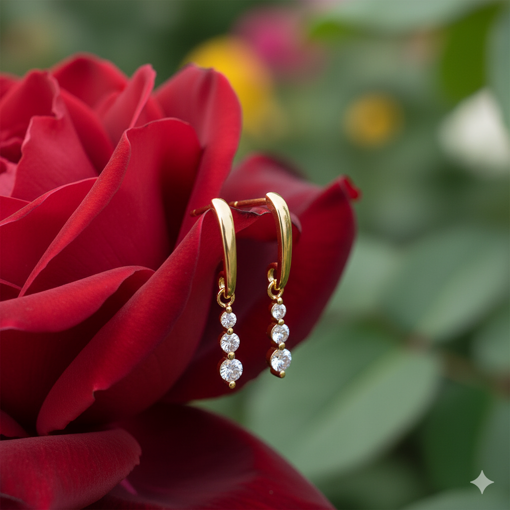 Line Dangles Diamond Earrings – Plumb Gold & Plumb Silver