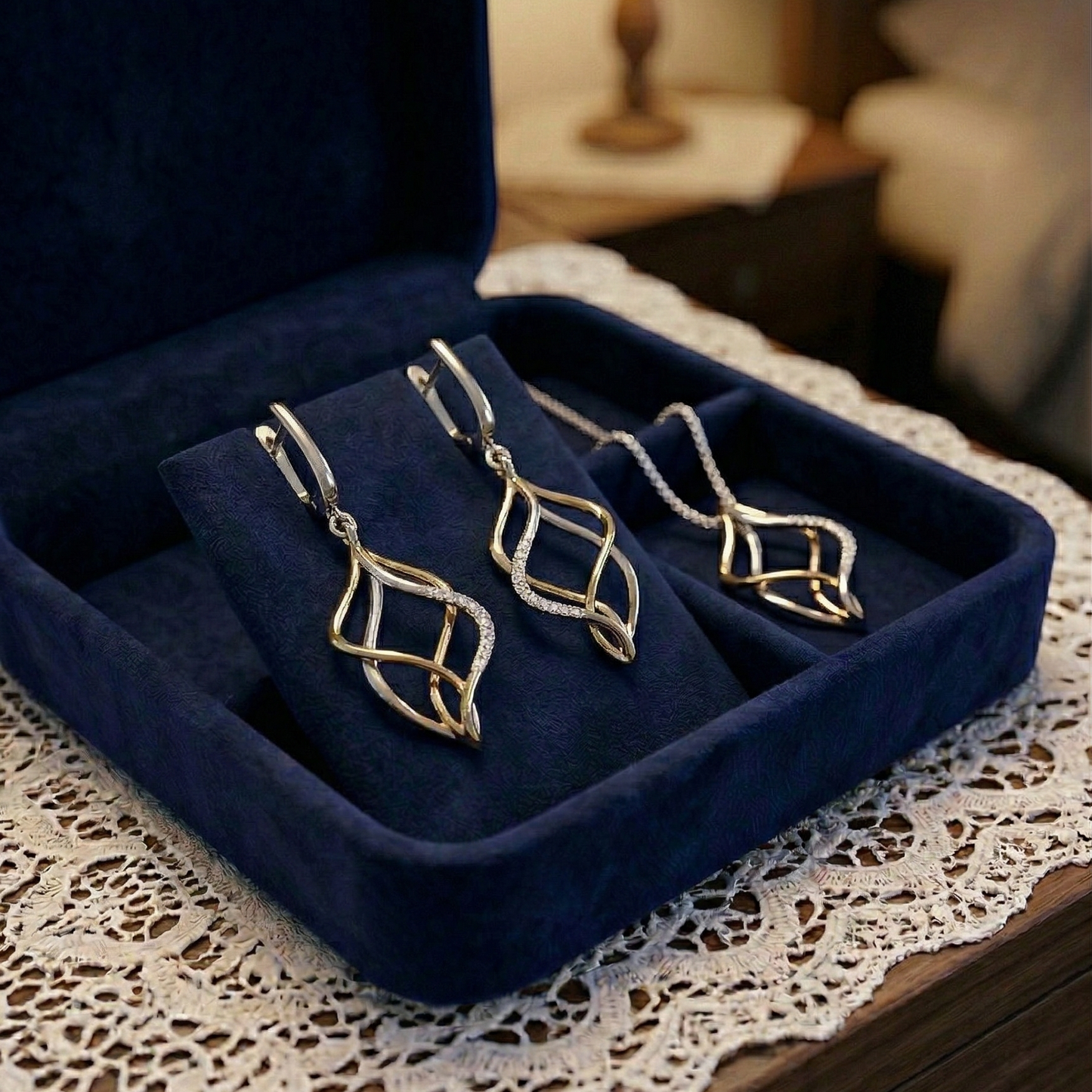 Diamond Freeform Dangles