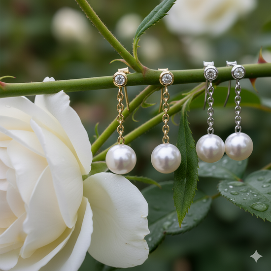 Diamond and Pearl Dangles