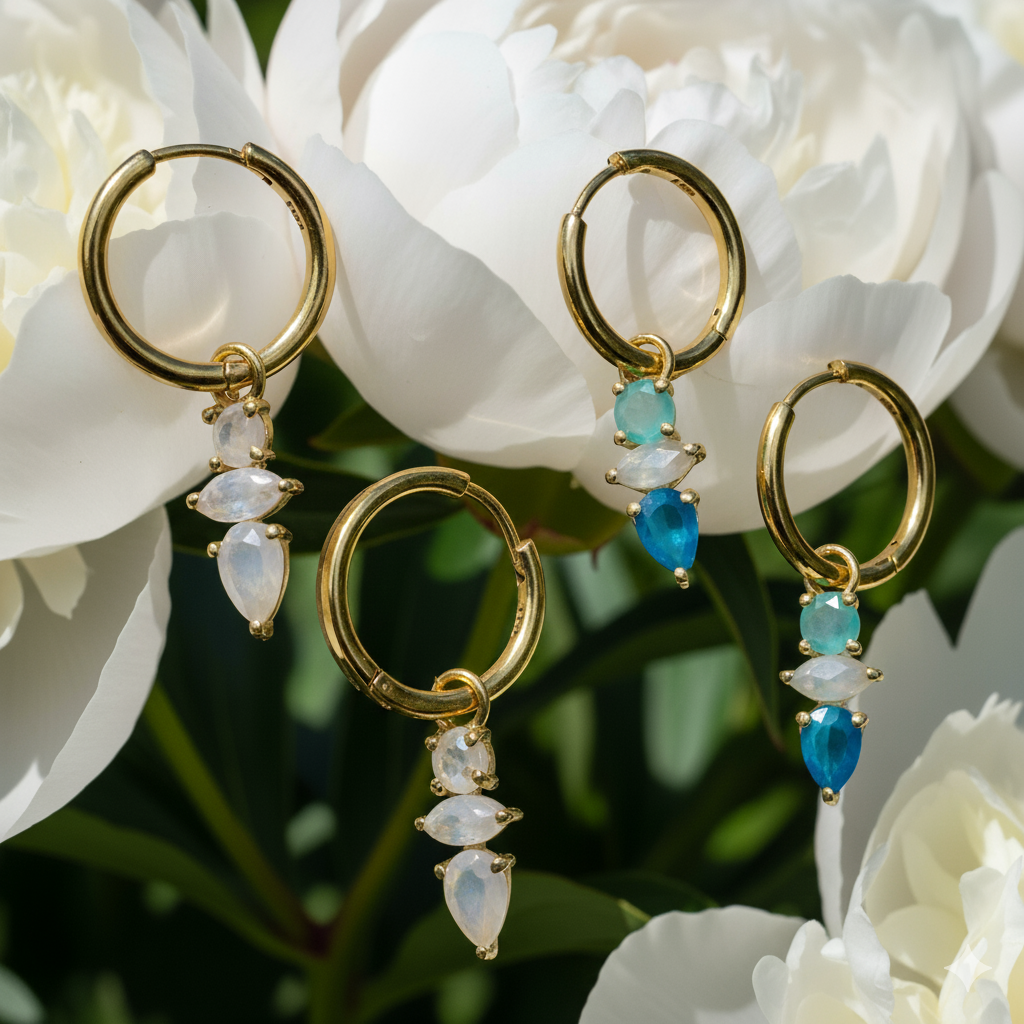 "Bella" Hoop Dangles