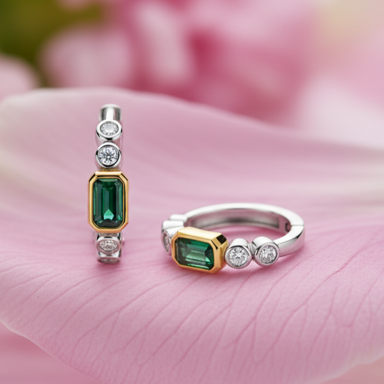 Emerald CZ Center Huggies