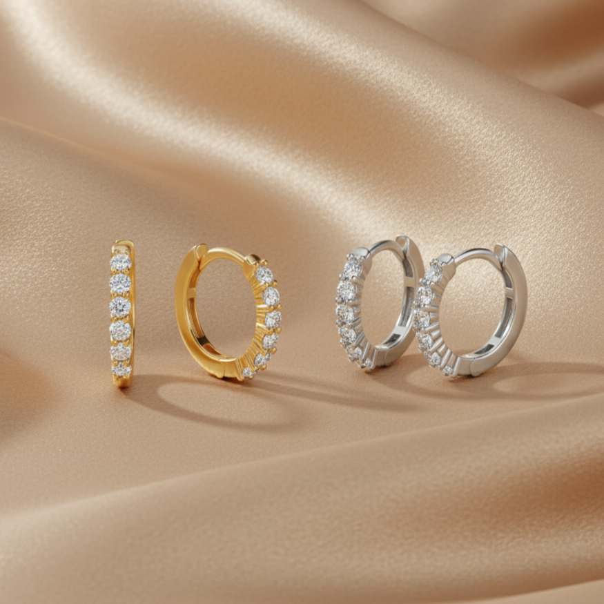 CZ Huggie Hoops