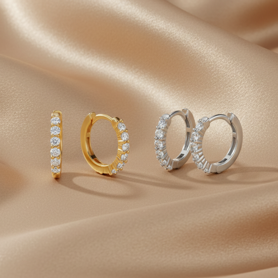CZ Huggie Hoops