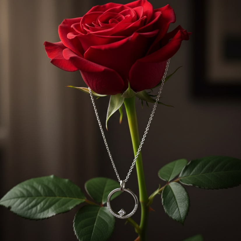 Diamond Circle Necklace