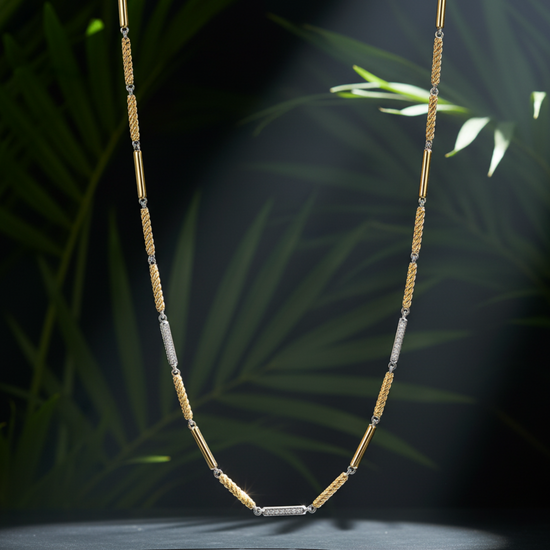 Gold Plate Bar Necklace