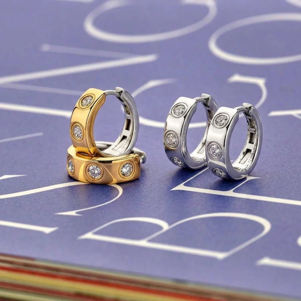 "Clarissa" Flush CZ Hoops