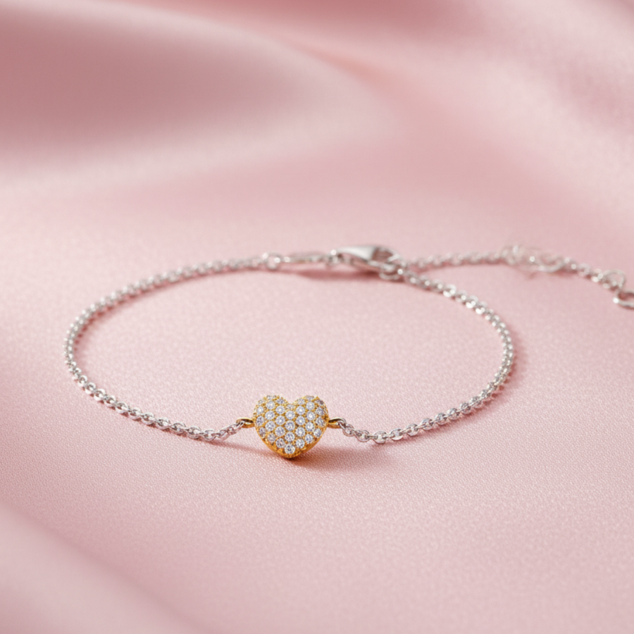 Pavé Heart Bracelet